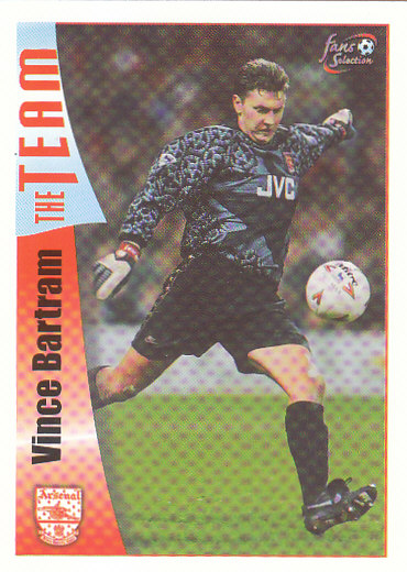 Vince Bartram Arsenal 1997/98 Futera Fans' Selection #36
